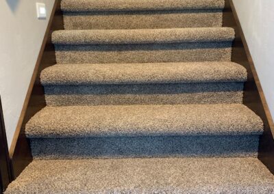 Bull Nose upholstered stairs photo