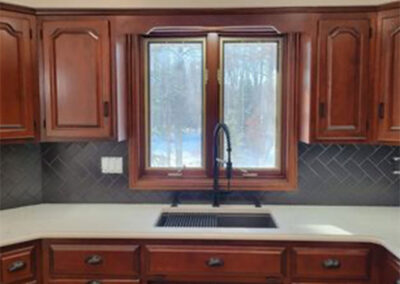 kitchen tile backsplash and counter top photo